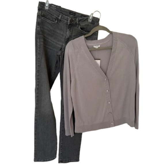 2 of NWT j. jill Woman’s Gray Jacket & Jeans, Sz S/4 - Picture 1 of 12